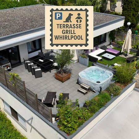 Penthouse - 3 Schlafzimmer- Sonnige Dachterrasse -Whirlpool & Alpenblick - Perfekt Fuer Romantik Oder Familienurlaub Mit Kind, Hund Willkommen - By Ferienwohnenamsee - 于伯林根 外观 照片