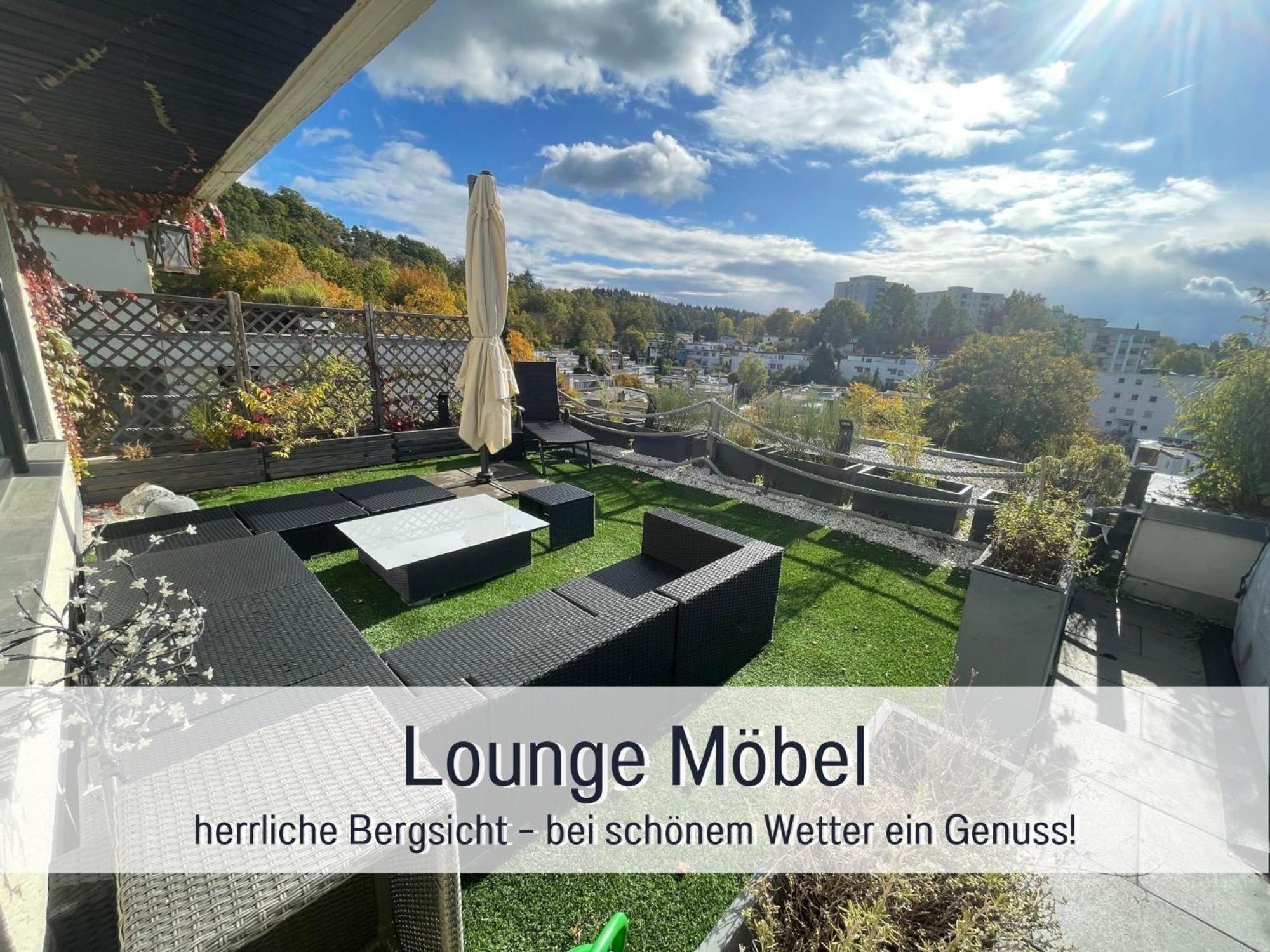 Penthouse - 3 Schlafzimmer- Sonnige Dachterrasse -Whirlpool & Alpenblick - Perfekt Fuer Romantik Oder Familienurlaub Mit Kind, Hund Willkommen - By Ferienwohnenamsee - 于伯林根 外观 照片