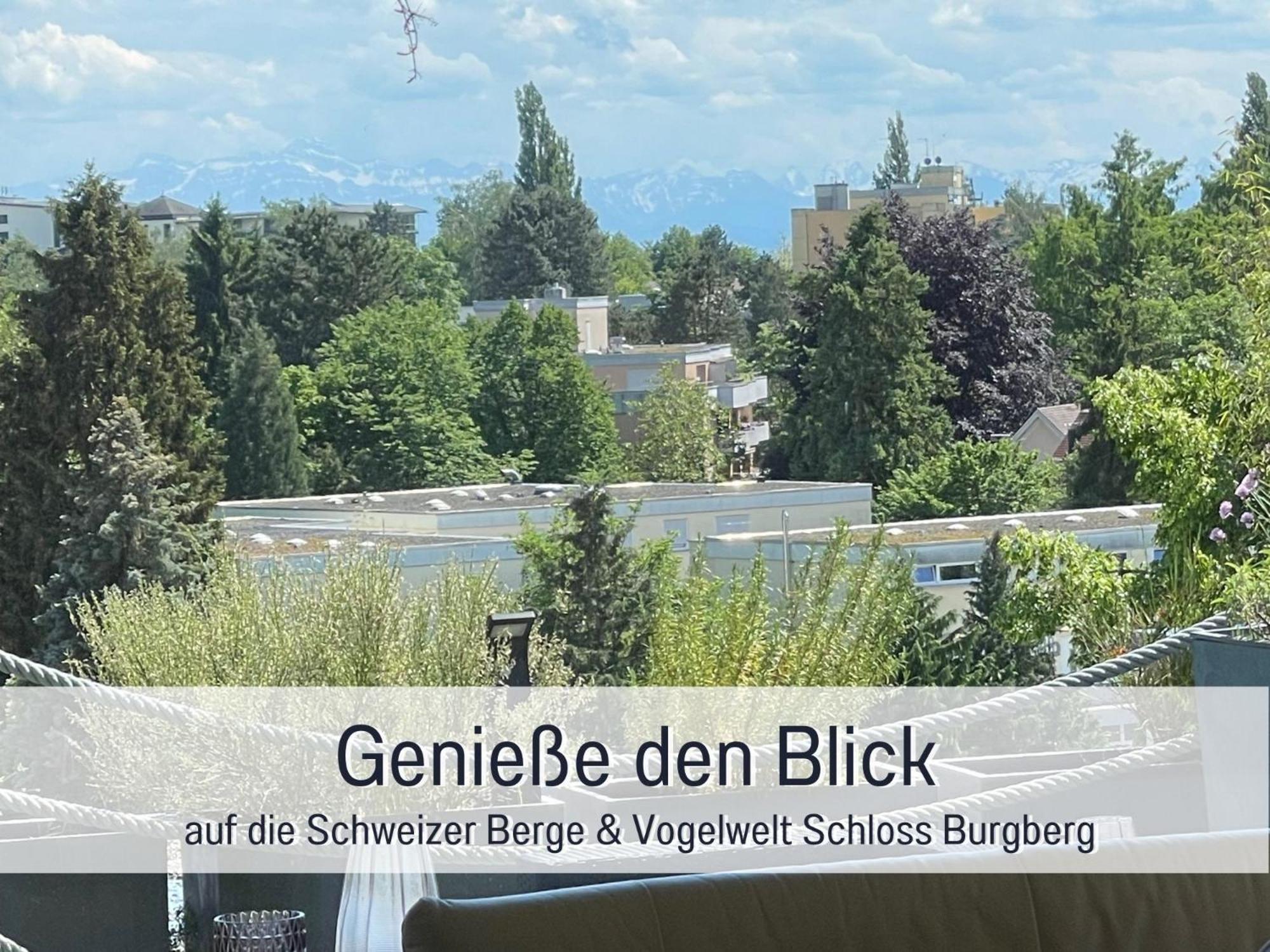 Penthouse - 3 Schlafzimmer- Sonnige Dachterrasse -Whirlpool & Alpenblick - Perfekt Fuer Romantik Oder Familienurlaub Mit Kind, Hund Willkommen - By Ferienwohnenamsee - 于伯林根 外观 照片
