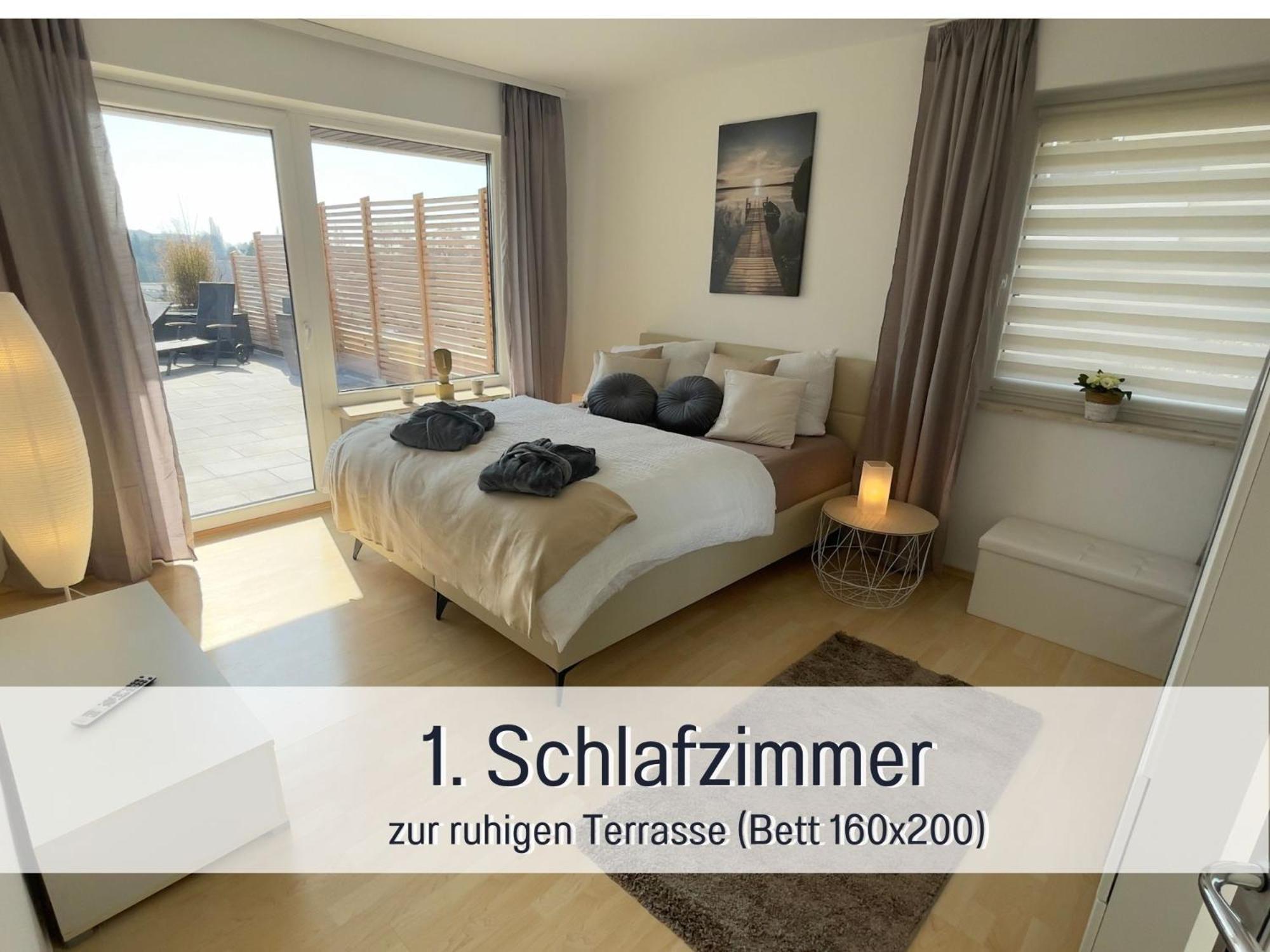 Penthouse - 3 Schlafzimmer- Sonnige Dachterrasse -Whirlpool & Alpenblick - Perfekt Fuer Romantik Oder Familienurlaub Mit Kind, Hund Willkommen - By Ferienwohnenamsee - 于伯林根 外观 照片